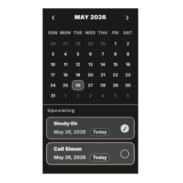Calendar + Todo