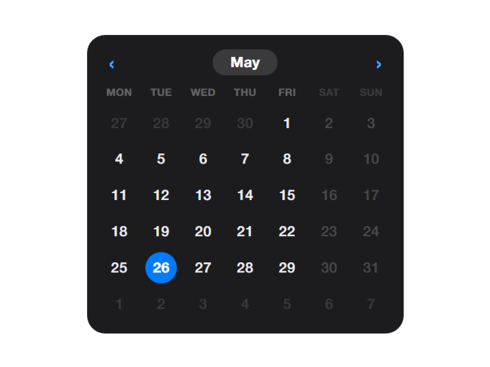 Monthly Calendar
